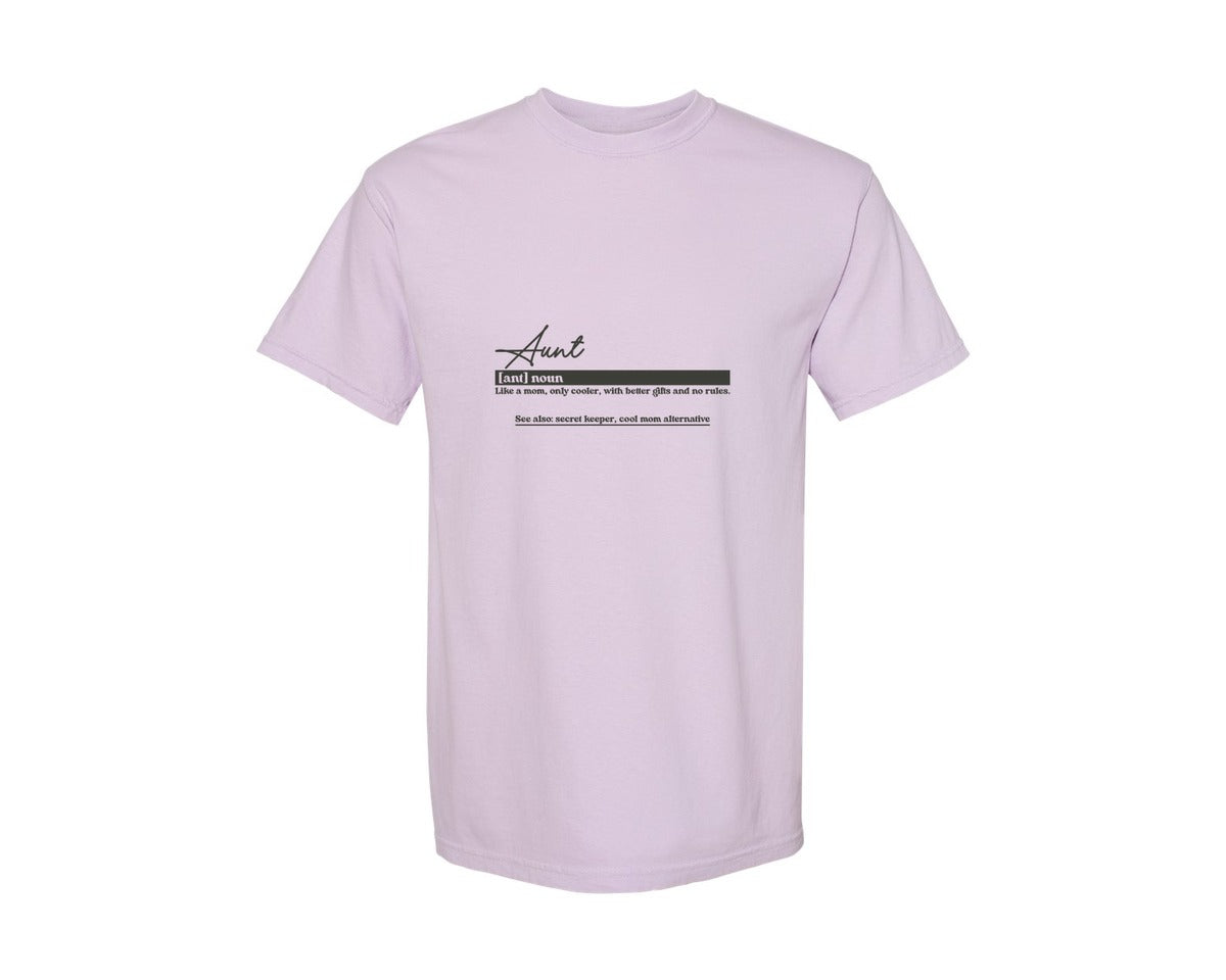 brand:Comfort Colors|color:Orchid|Aunt Funny Definition Graphic T-Shirt