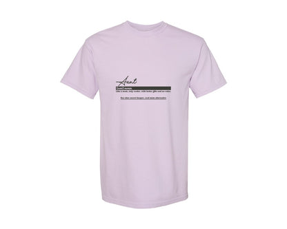 brand:Comfort Colors|color:Orchid|Aunt Funny Definition Graphic T-Shirt