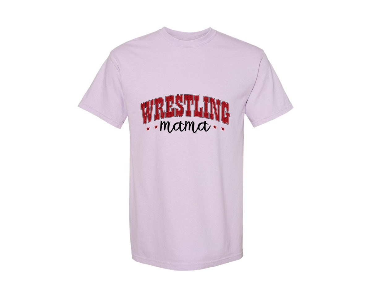brand:Comfort Colors|color:Orchid|Wrestling Mama Sports Mom Graphic T-Shirt