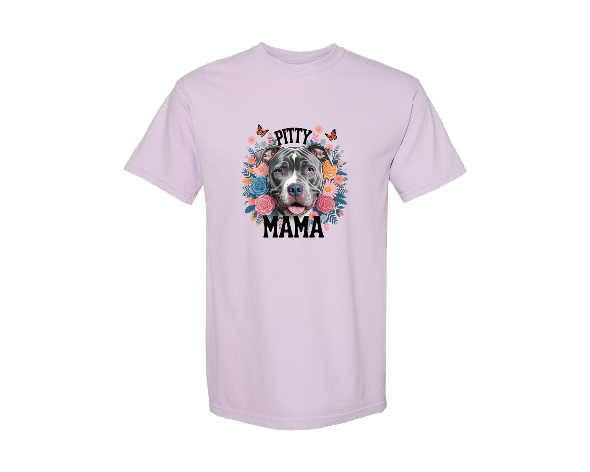 brand:Comfort Colors|color:Orchid|Pitty Mama Cute Pitbull Dog Graphic T-Shirt