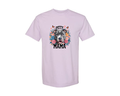 brand:Comfort Colors|color:Orchid|Pitty Mama Cute Pitbull Dog Graphic T-Shirt