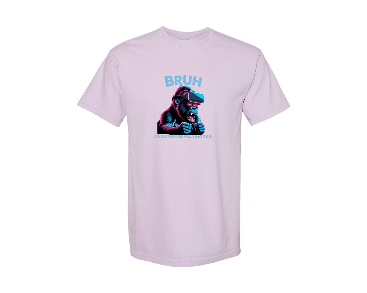 brand:Comfort Colors|color:Orchid|Bruh Id Rather Be Playing Tag T Shirt Graphic T-Shirt