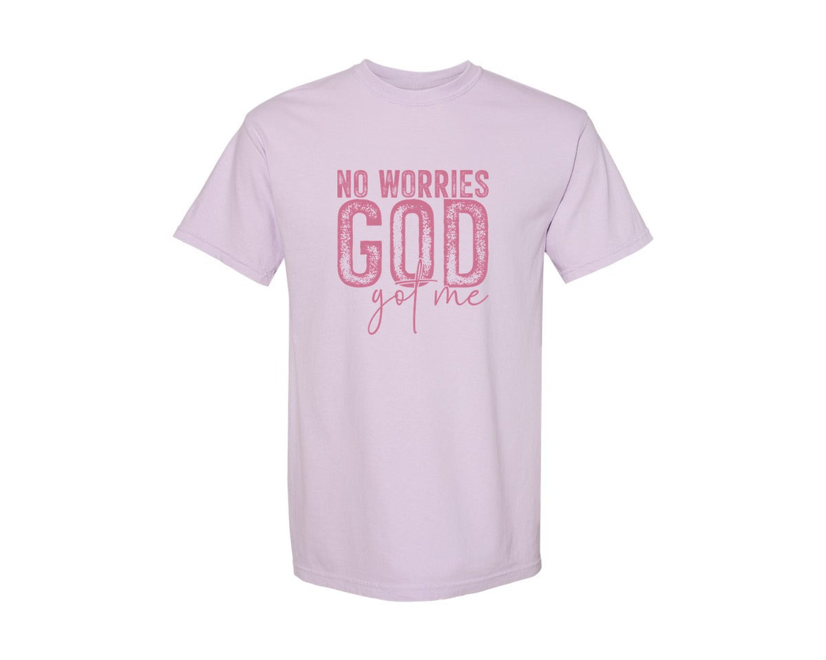 brand:Comfort Colors|color:Orchid|Unafraidgod Got Me Christian Q Graphic T-Shirt