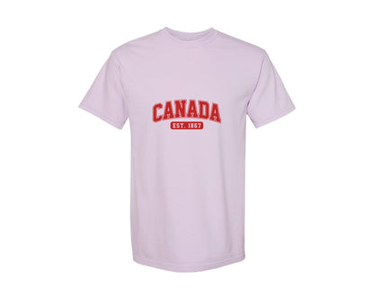 brand:Comfort Colors|color:Orchid|Canada Est 1867 Vintage Shirt Graphic T-Shirt