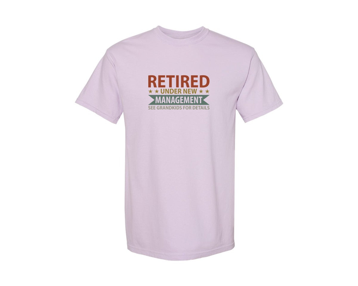 brand:Comfort Colors|color:Orchid|Mens Fathers Day Retired Grandpa Shirts Graphic T-Shirt