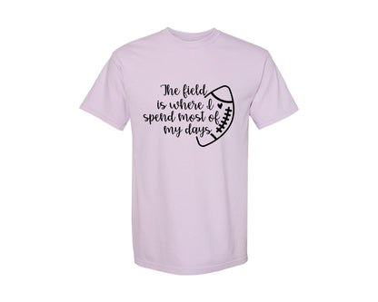 brand:Comfort Colors|color:Orchid|Football Mom 103 Graphic T-Shirt