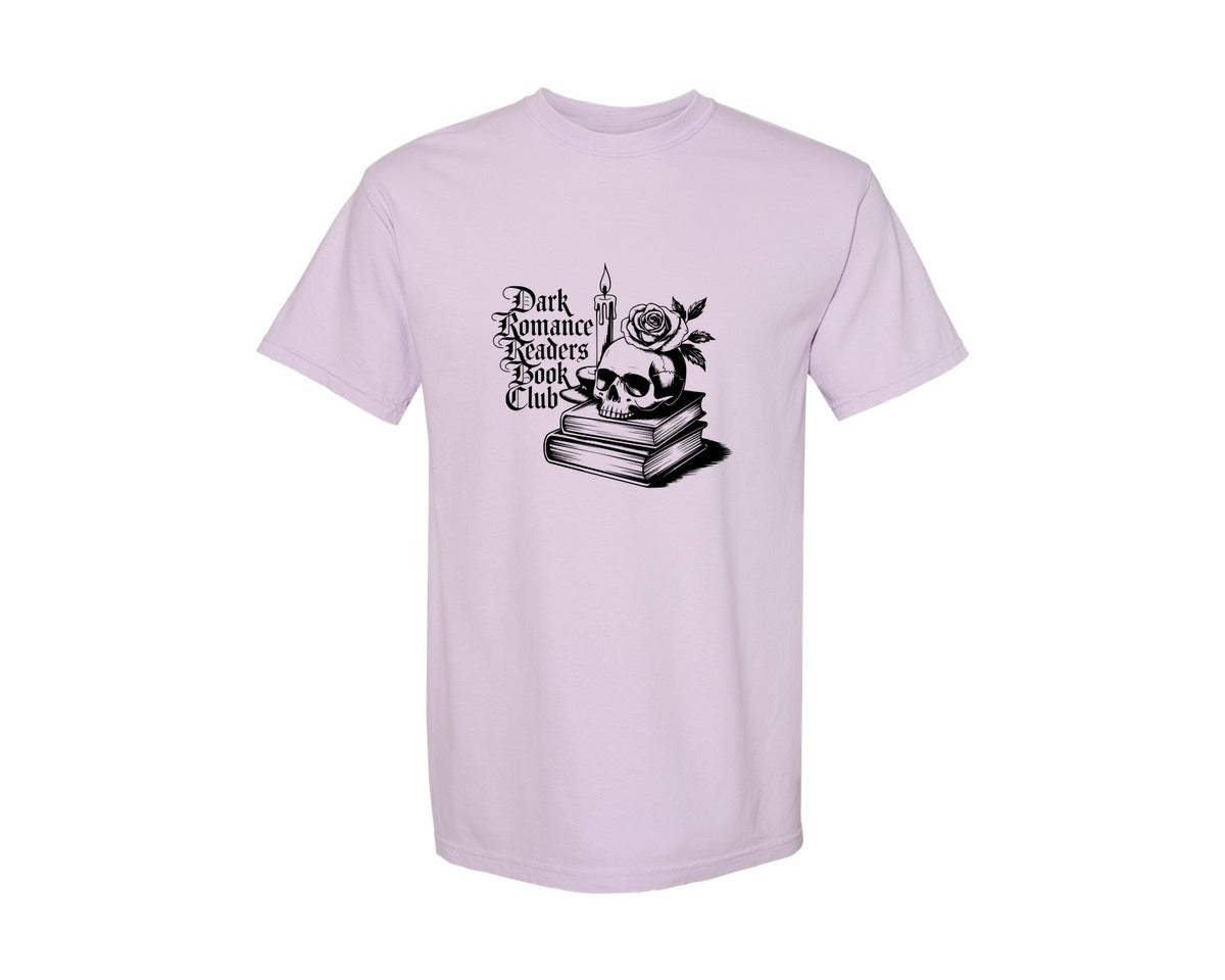 brand:Comfort Colors|color:Orchid|Dark Romance Readers Book Club T Shi Graphic T-Shirt