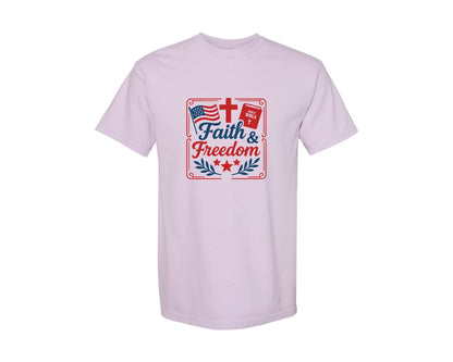 brand:Comfort Colors|color:Orchid|4Th Of July Christian Jesus Graphic T-Shirt