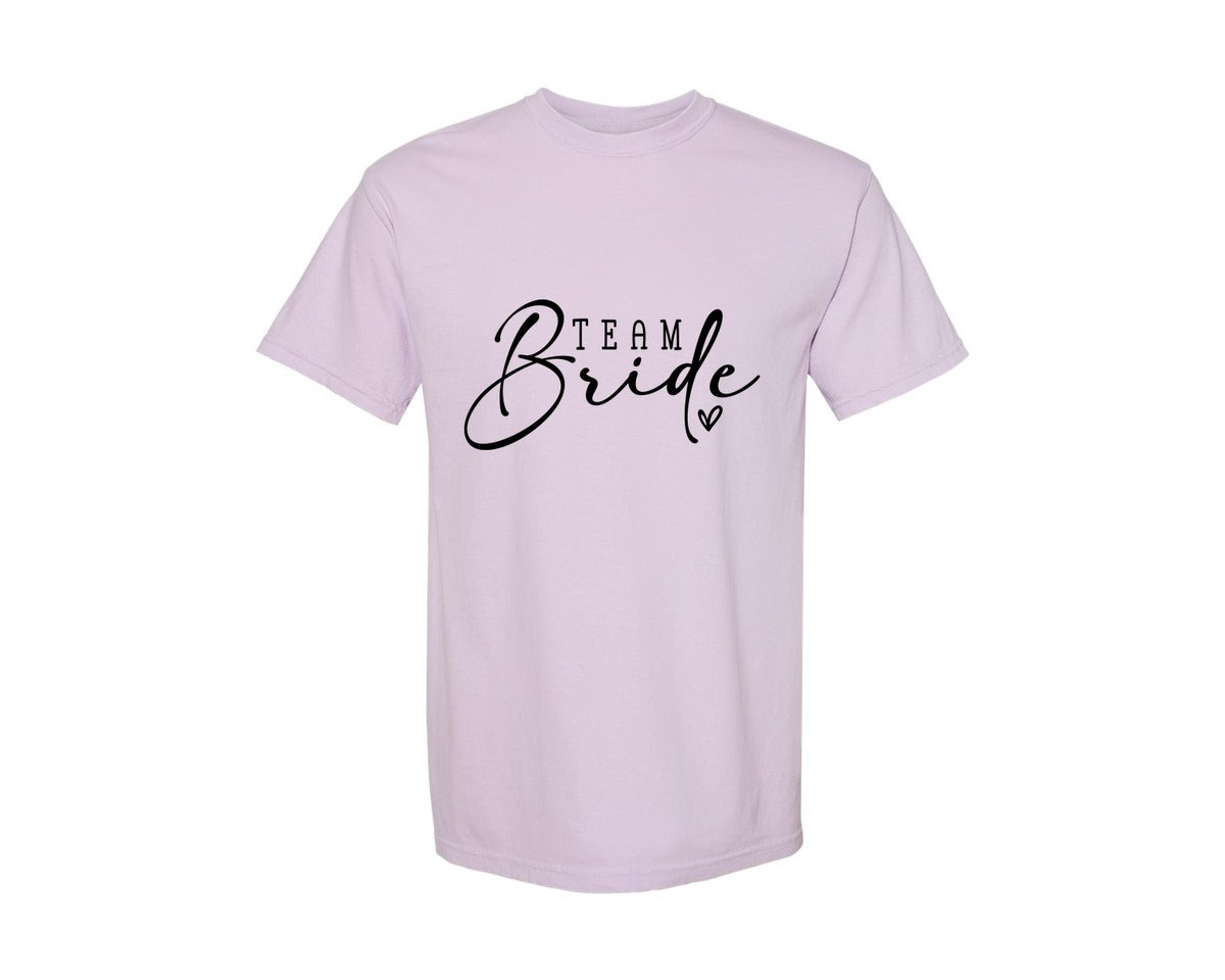 brand:Comfort Colors|color:Orchid|Team Bride Bridal Party Graphic T-Shirt