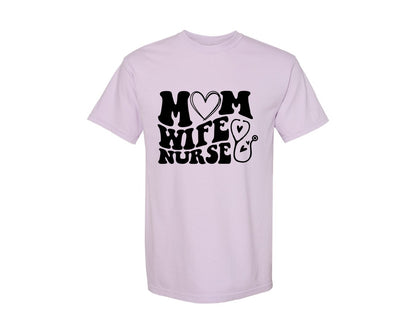 brand:Comfort Colors|color:Orchid|Mom Wife Nurse Wavy Graphic T-Shirt