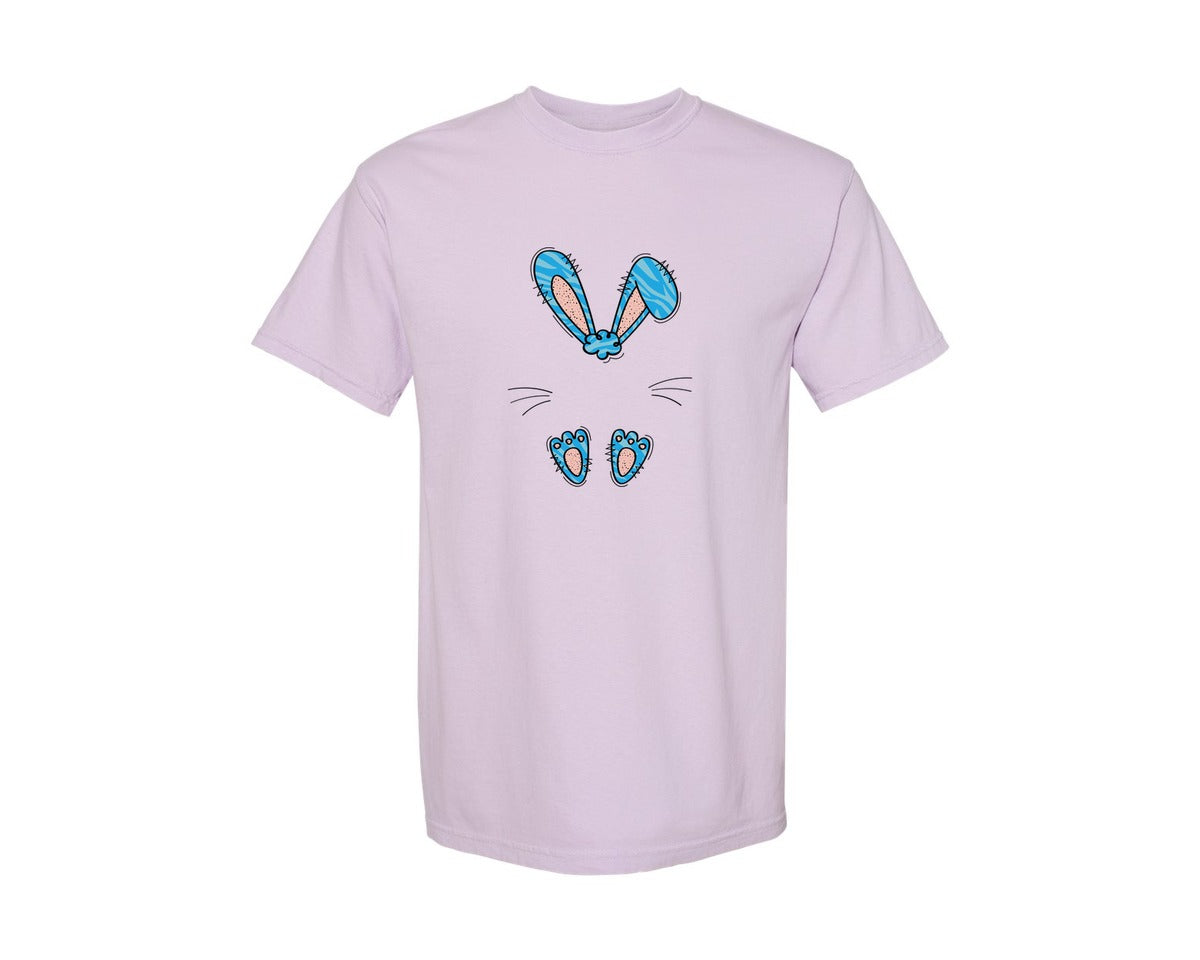 brand:Comfort Colors|color:Orchid|Boys Easter Monogram Bunny Graphic T-Shirt
