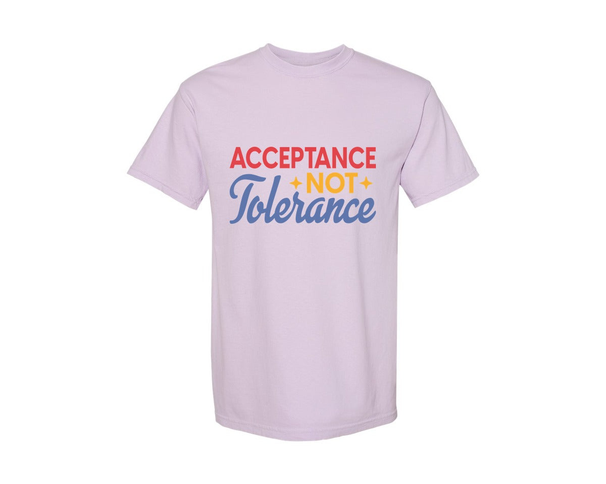 brand:Comfort Colors|color:Orchid|Acceptance Not Tolerance T Shirt Graphic T-Shirt