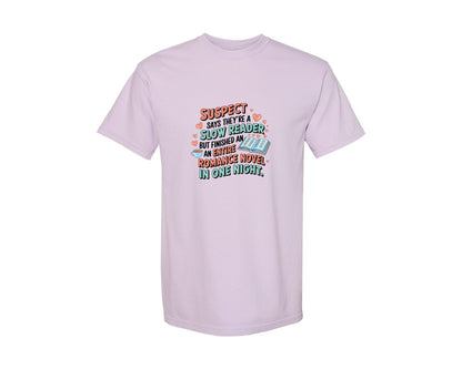 brand:Comfort Colors|color:Orchid|Suspect Claims Reading Lover Bookish 2 Graphic T-Shirt