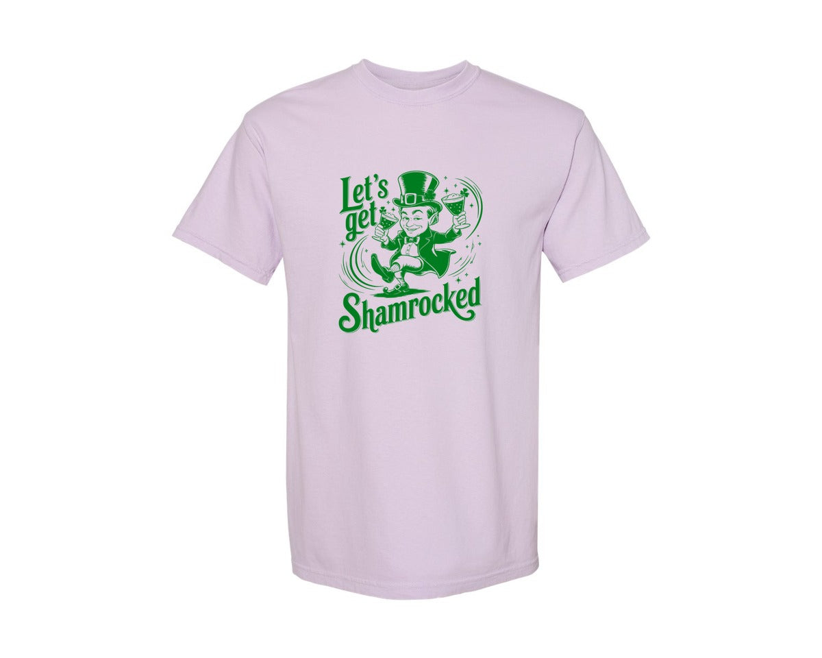 brand:Comfort Colors|color:Orchid|Lets Get Shamrocked Design 7 Graphic T-Shirt