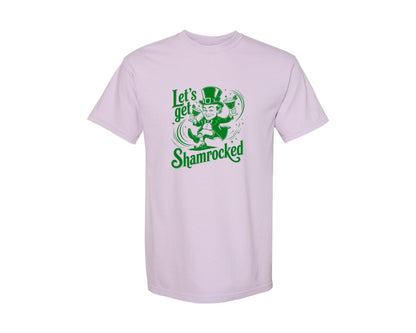 brand:Comfort Colors|color:Orchid|Lets Get Shamrocked Design 7 Graphic T-Shirt