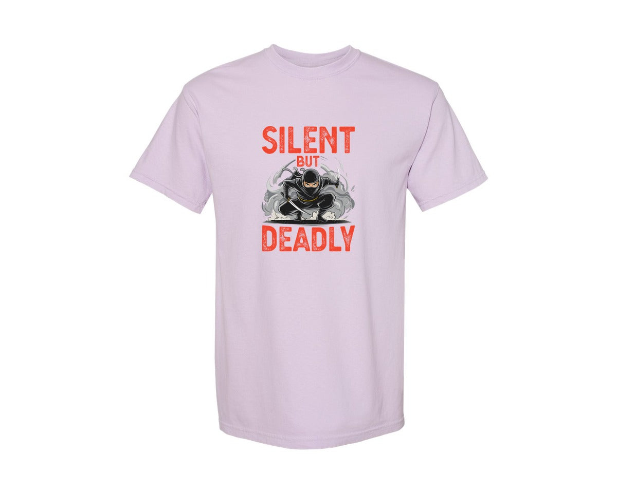 brand:Comfort Colors|color:Orchid|Silent But Deadly T Shirt Graphic T-Shirt