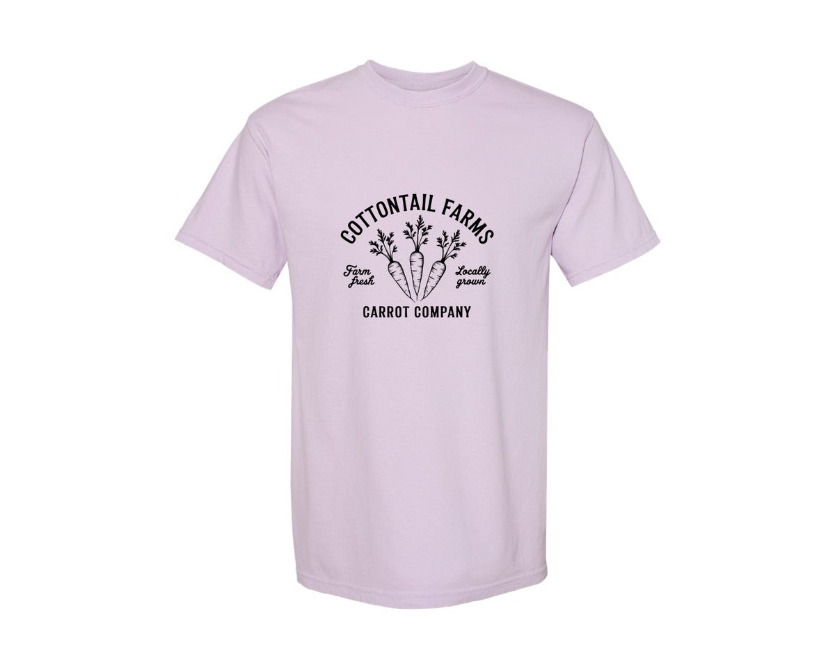 brand:Comfort Colors|color:Orchid|Cottontail Farms Carrot Company Graphic T-Shirt