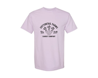 brand:Comfort Colors|color:Orchid|Cottontail Farms Carrot Company Graphic T-Shirt
