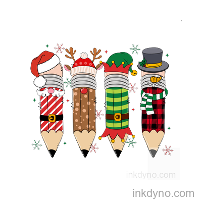 Pencil Noname-01 DTF Transfer – Ready to Press (Christmas)