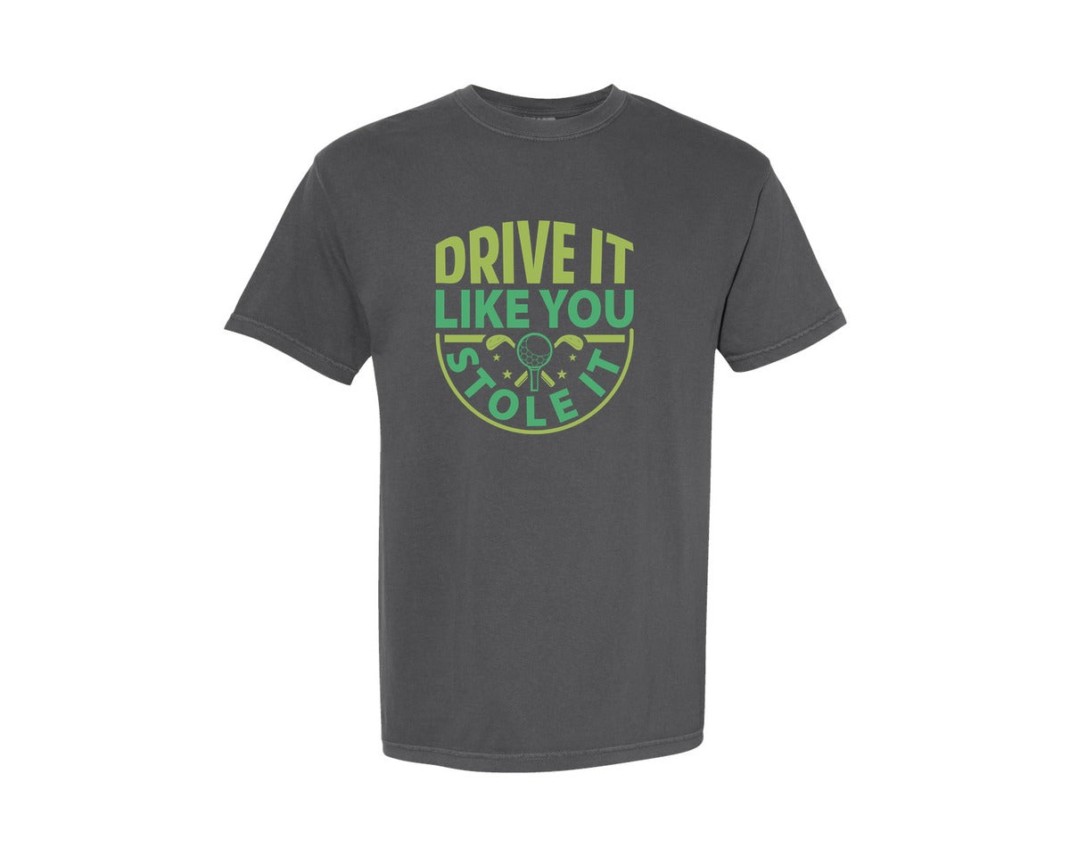 brand:Comfort Colors|color:Pepper|Drive It Like You Stole It Cut File 10 Graphic T-Shirt