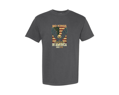 brand:Comfort Colors|color:Pepper|No Kings In America Since 1776 4Th July 5 Graphic T-Shirt