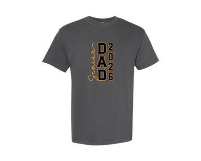 brand:Comfort Colors|color:Pepper|Senior Dad 2026 Graduation 2 Graphic T-Shirt