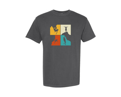 brand:Comfort Colors|color:Pepper|Vintage Rock Climbing T Shirt Design 40 Graphic T-Shirt