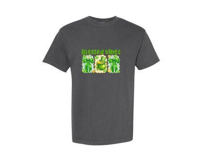 brand:Comfort Colors|color:Pepper|Blessed Vibes St Patrick 2 Graphic T-Shirt