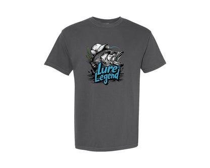 brand:Comfort Colors|color:Pepper|Lure Legend Bass Fishing Graphic T-Shirt
