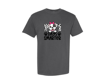 brand:Comfort Colors|color:Pepper|101 Days Smarter Puppy Design Graphic T-Shirt