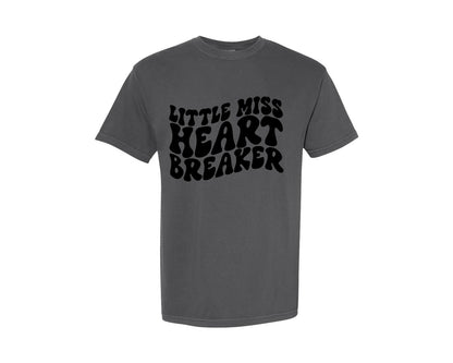 brand:Comfort Colors|color:Pepper|Little Miss Heart Breaker 30 Graphic T-Shirt