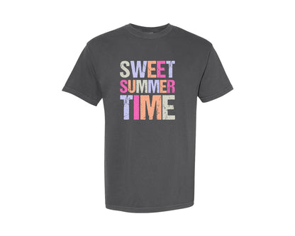 brand:Comfort Colors|color:Pepper|Sweet Summer Time Summer Beach Graphic T-Shirt