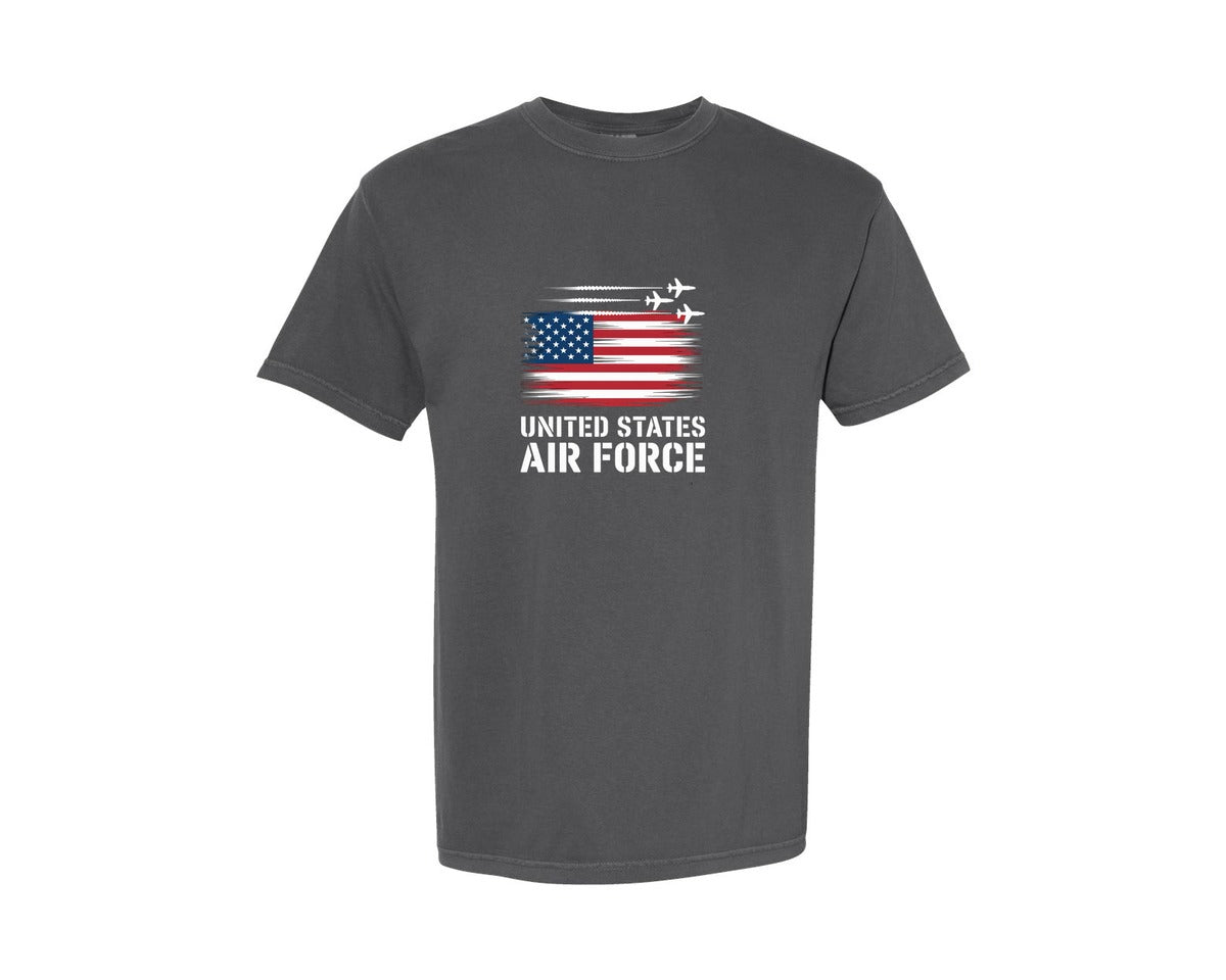 brand:Comfort Colors|color:Pepper|United States Air Force T Shirt Design 6 Graphic T-Shirt