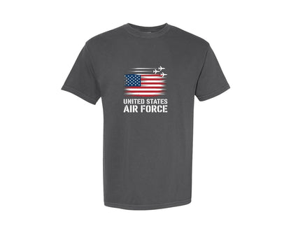 brand:Comfort Colors|color:Pepper|United States Air Force T Shirt Design 6 Graphic T-Shirt