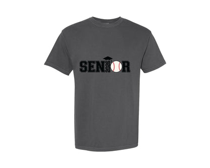brand:Comfort Colors|color:Pepper|Senior Baseball 2026 Graduation Graphic T-Shirt