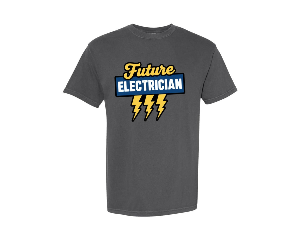 brand:Comfort Colors|color:Pepper|Future Electrician Graphic T-Shirt