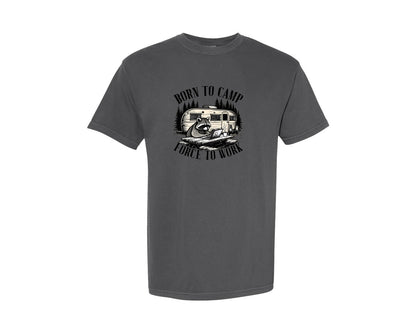 brand:Comfort Colors|color:Pepper|Outdoor Mountain Forest Rv Camping 2 Graphic T-Shirt