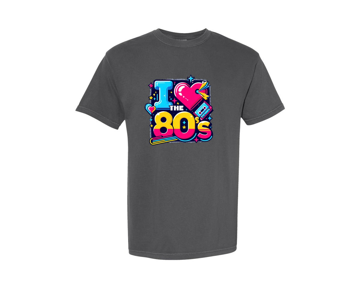 brand:Comfort Colors|color:Pepper|I Love The 80S T Shirt 80S 90S Graphic T-Shirt