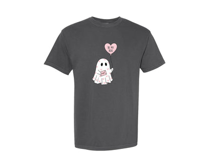 brand:Comfort Colors|color:Pepper|Bee My Boo Cute Ghost Valentine Graphic T-Shirt