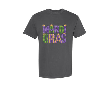 brand:Comfort Colors|color:Pepper|Mardi Gras Festive Des Graphic T-Shirt