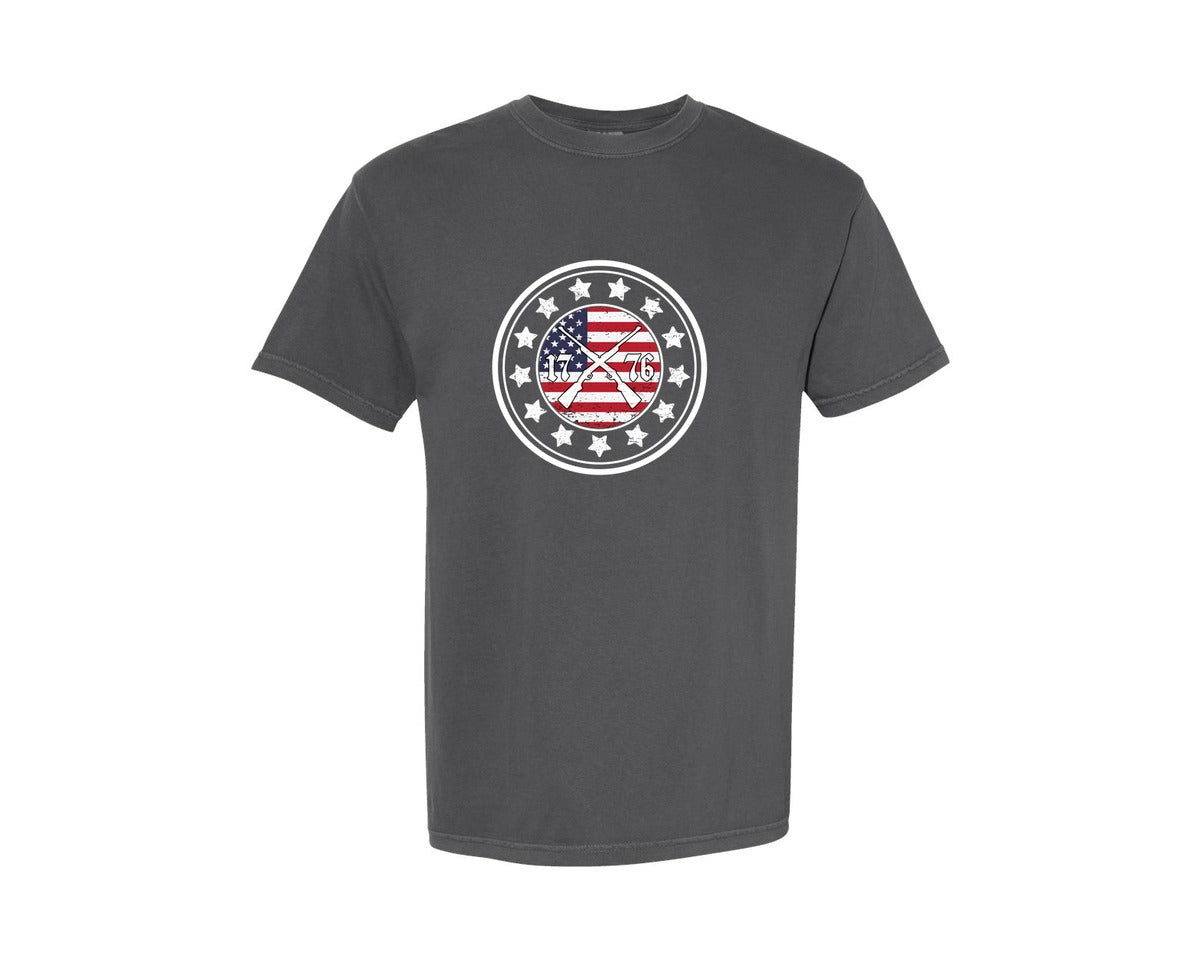 brand:Comfort Colors|color:Pepper|1776 13 Stars Betsy Ross Flag Graphic T-Shirt