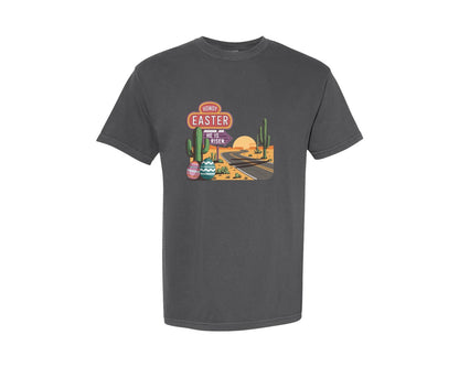 brand:Comfort Colors|color:Pepper|Howdy Easter Western Desert Easter 3 Graphic T-Shirt