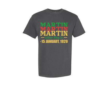 brand:Comfort Colors|color:Pepper|Martin Luther King Jr 15 January 1929 Graphic T-Shirt