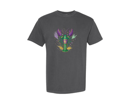 brand:Comfort Colors|color:Pepper|Mardi Gras Louisiana Crawfish Graphic T-Shirt