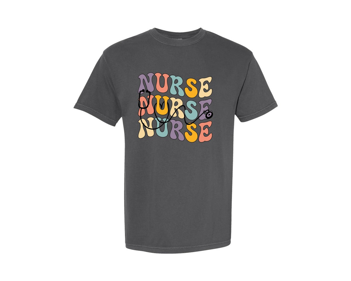 brand:Comfort Colors|color:Pepper|Nurse Nurse Designs Graphic T-Shirt