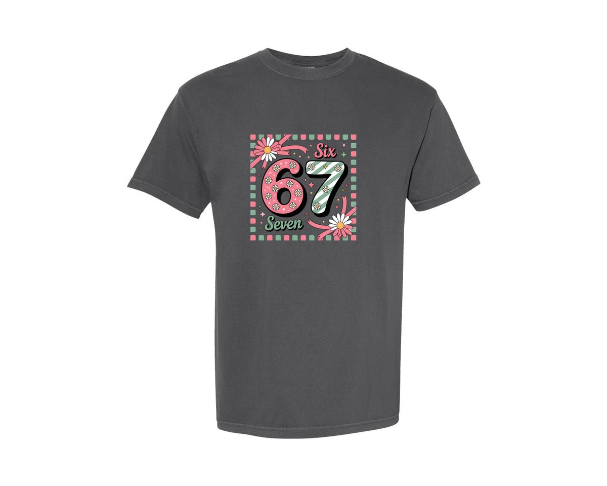 brand:Comfort Colors|color:Pepper|Six Seven Number Valentines Day 7 Graphic T-Shirt