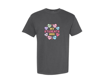 brand:Comfort Colors|color:Pepper|My Students Are Valentine 2 Graphic T-Shirt