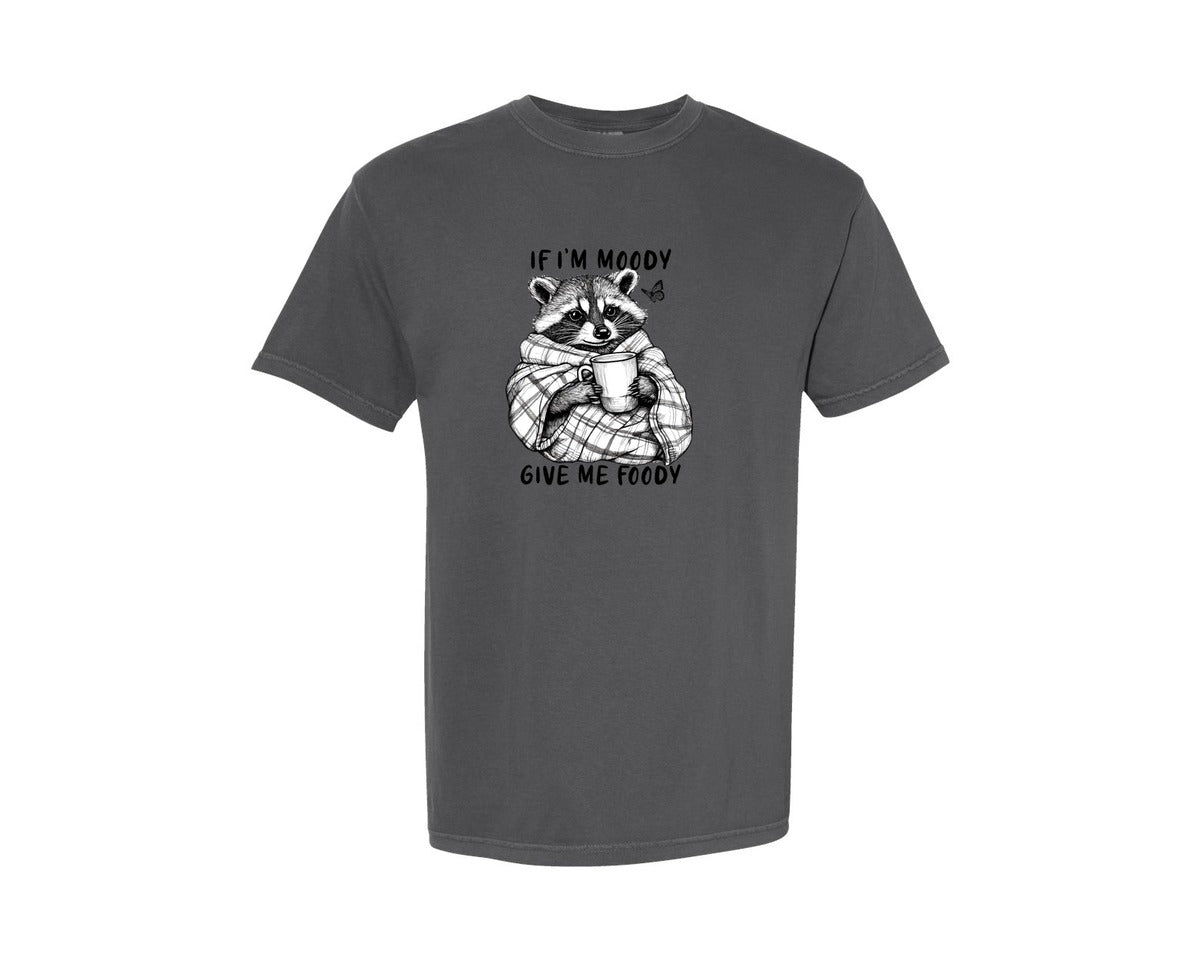 brand:Comfort Colors|color:Pepper|If Im Moody Give Me Foody 5 Graphic T-Shirt