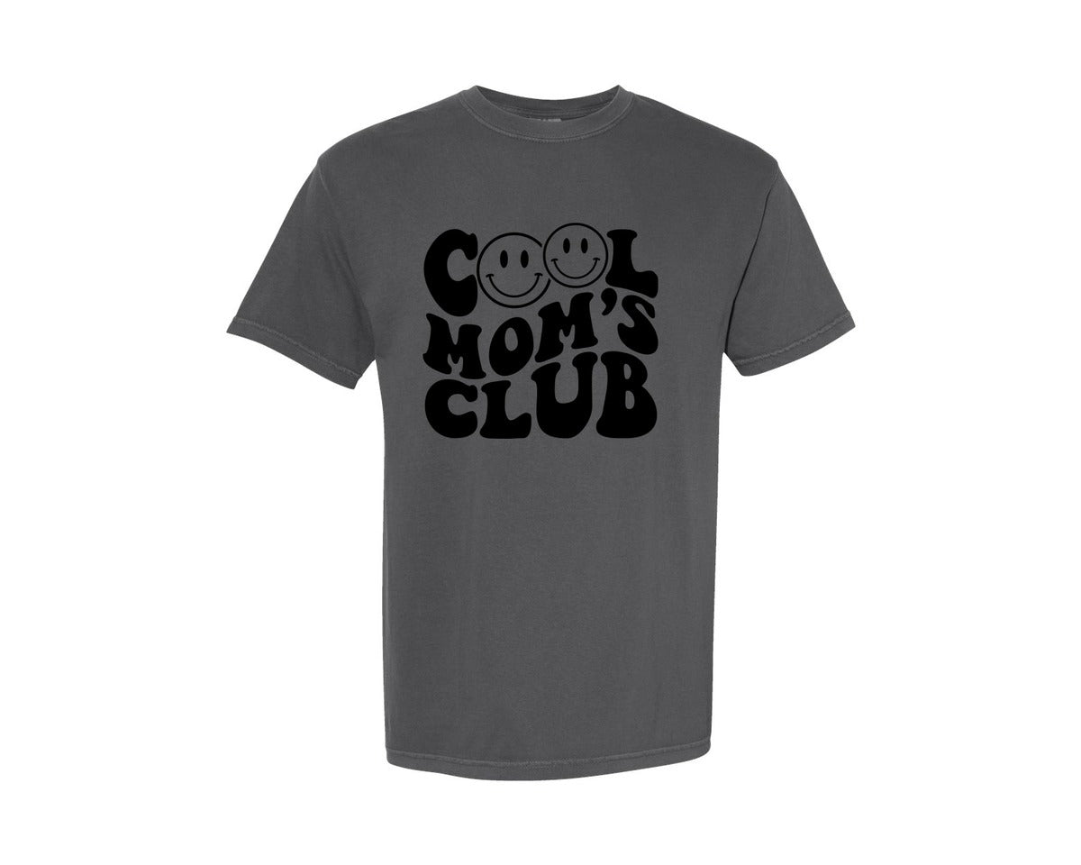 brand:Comfort Colors|color:Pepper|Cool Moms Club Wavy 2 Graphic T-Shirt