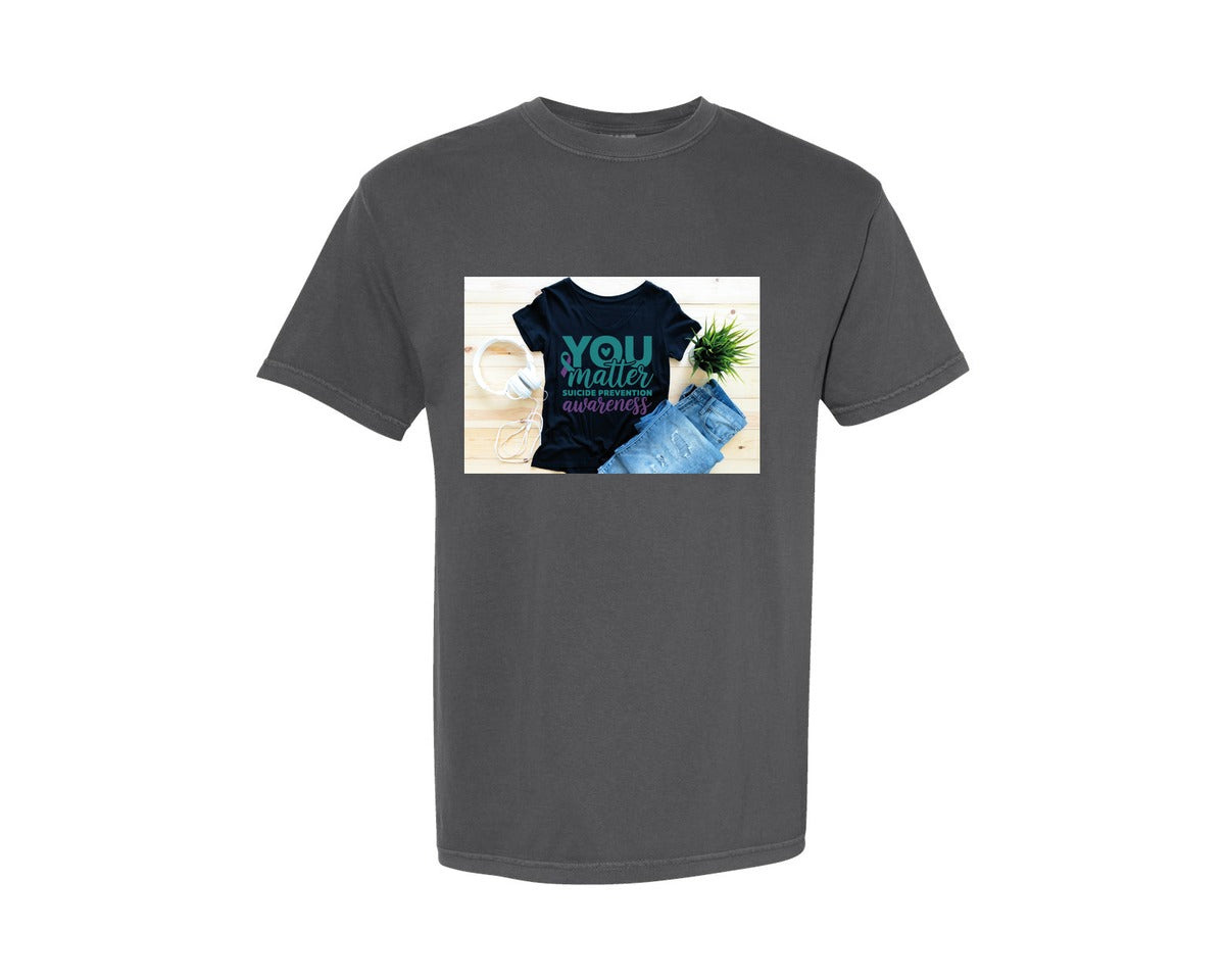 brand:Comfort Colors|color:Pepper|Suicide Prevention Awareness 8 Graphic T-Shirt
